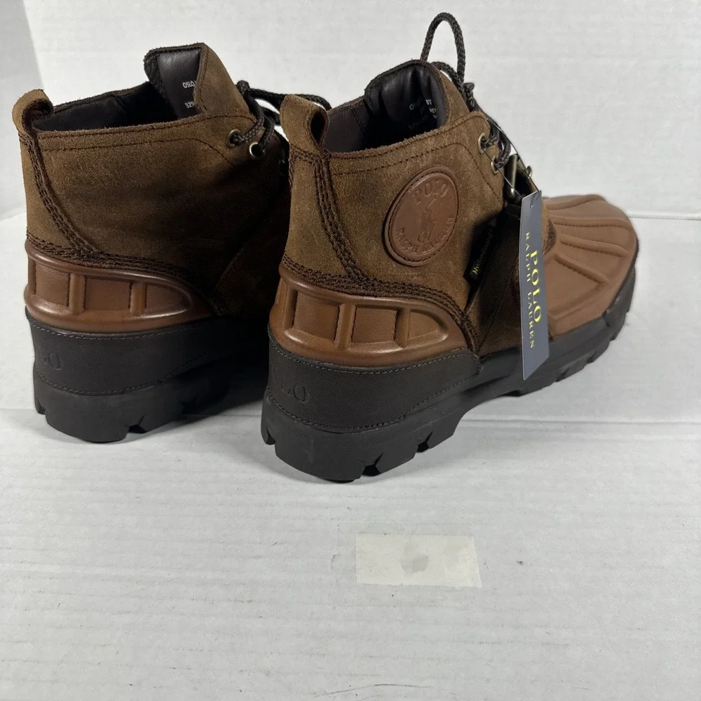 NEW POLO RALPH LAUREN OSLO MID BROWN LEATHER BOOT MSRP $178 MENS SIZE‎ 10 NWOB